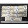Image 1 : (11) 1973 Canadian 1 Dollar Bills