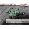 Image 2 : (3) Tobacco Tins full of Sea shells (1) Bunch from Florida and VTG Blue Mountain Canada Pottery Turt