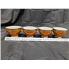 Image 2 : Weimar Porcelain (4) Tea Cups w/ Gold Filigree Patterns Orange And Brown and (6 Small Plates and (4)