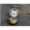 Image 3 : Quartz Locket Watch Necklace (Still works) Misc. Jewelry, and Shell Design Glass Bottle