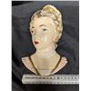 Image 1 : Vintage Chalkware European Woman Head Wall Decor 1962
