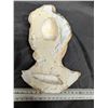Image 4 : Vintage Chalkware European Woman Head Wall Decor 1962