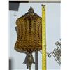 Image 3 : Vintage amber glass hanging lamp