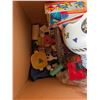 Image 2 : Lot of Vintage Toys (Frisbees', Racket, Dolls, toy Guns, and etc.)