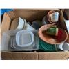 Image 1 : Box full of Kitchen Tubber ware and extra Misc.