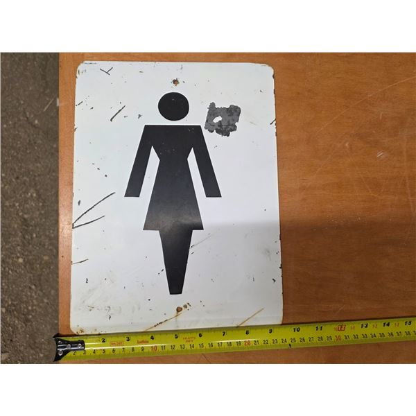 Metal sign- woman