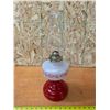 Image 1 : Vintage coral red kerosene lamp