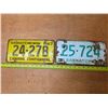 Image 1 : 2 saskatchewan lisence plates- 1966 and 1967