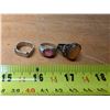 Image 1 : 3 silver rings- size 6.5 and 9.5