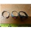 Image 2 : 3 silver rings- size 6.5 and 9.5