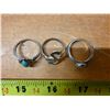 Image 2 : 3 silver rings- size 7 and 8