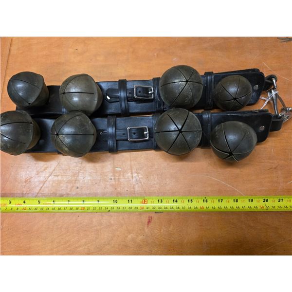 2 Swedish brass bells on a strap