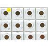 Image 1 : Lot of 1900's 12 Canadian One Cents Coins.