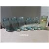 Image 1 : Vintage Blue Glass Jars W/Covers
