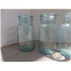 Image 2 : Vintage Blue Glass Jars W/Covers