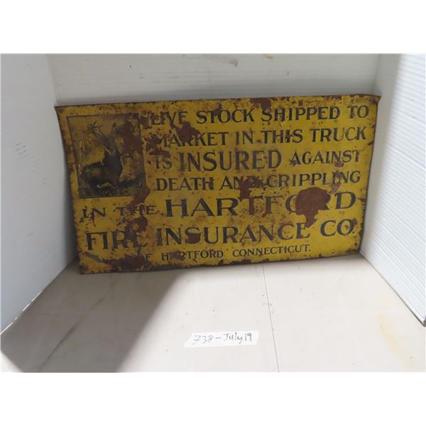 Live Stock Shipment Vintage Sign From Hartford Connecticut