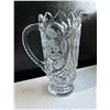 Image 2 : Cut Crystal Pitcher with Etched Strawberries, Cherries and Plums