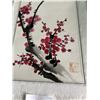 Image 1 : Vintage Signed Original Chinese Cherry Blosom Painting