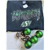 Image 1 : Sask Roughrider T-Shirt and Collectible Christmas Ornaments