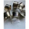 Image 1 : 6 Napkin Rings - Electroplated Brass - "E.P Brass" from India