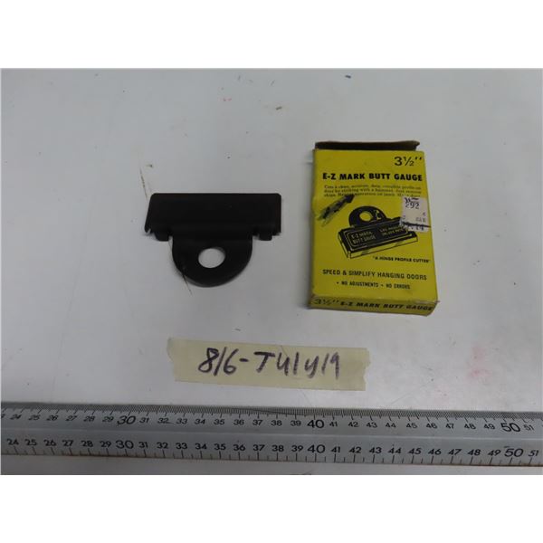 Vintage 3 1/2" e-z mark butt gavge for doors