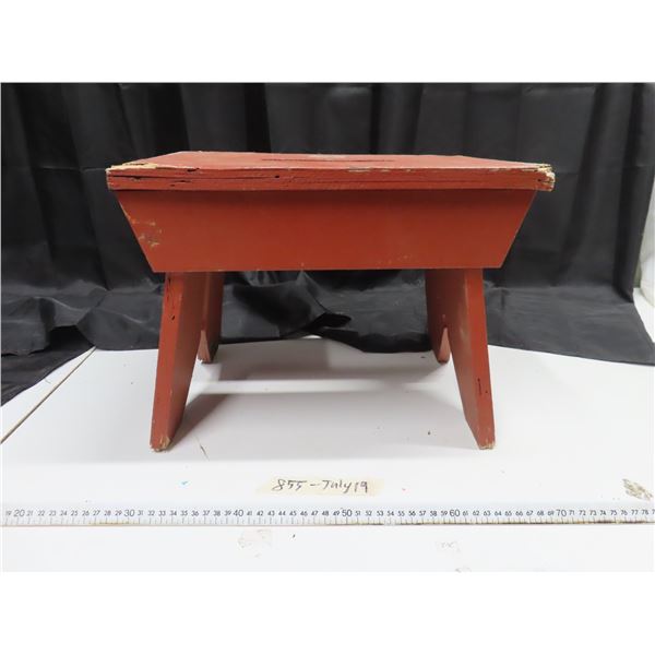 vintage red step stool