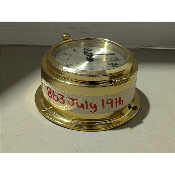 Vintage Mechanical Twist Door Bell Ringer Antique Brass