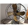 Image 5 : Antique Metal Oscillating Desk Fan w/ Brass Blade 17"x13"