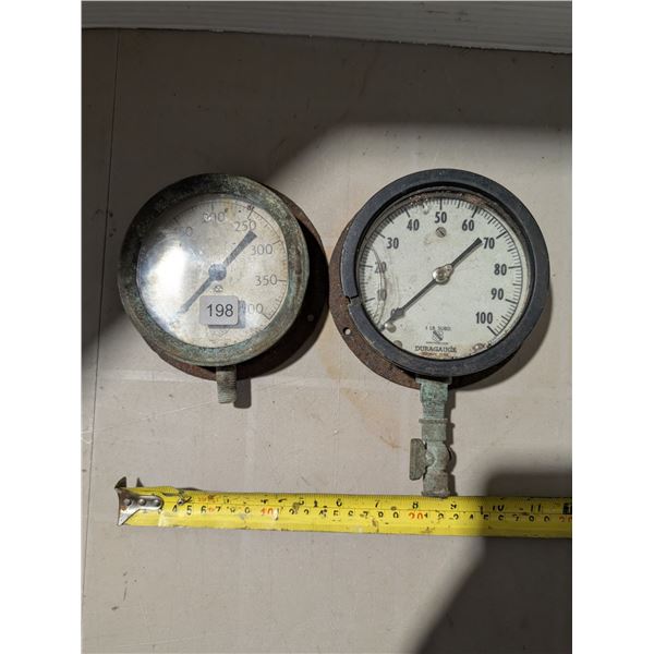 (2) Industry Steam Vintage gauge Ashcroft