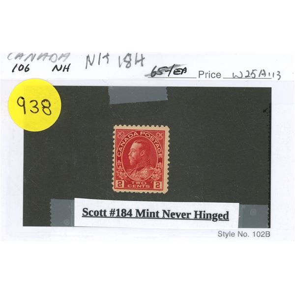 Scott #184 Mint Never Hinged Stamp.