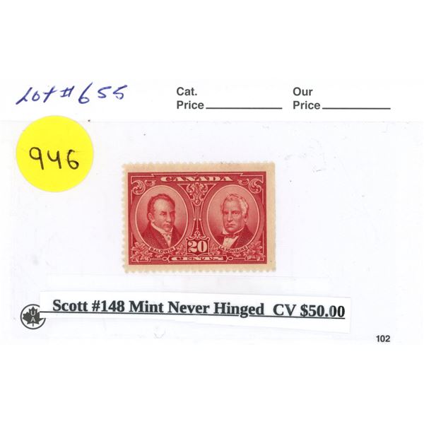 Scott #148 Mint Never Hinged CV $50.00 Stamp.