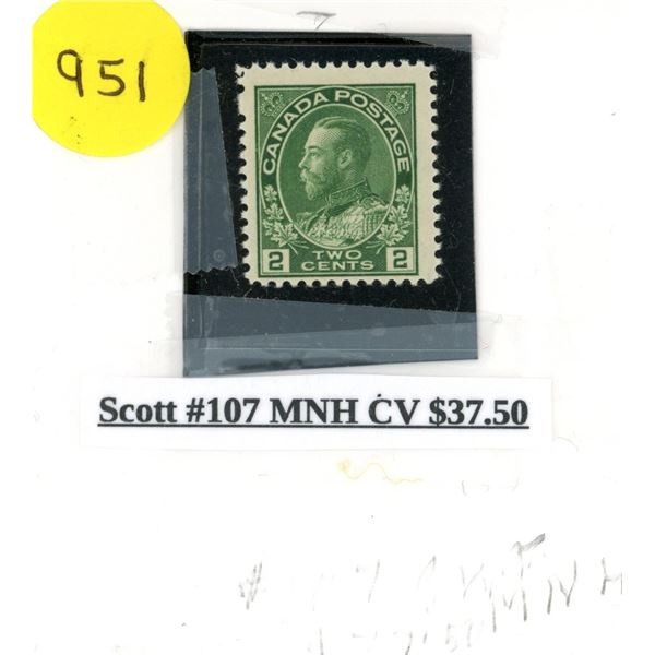 Scott #107 MNH CV $37.50 Stamp.