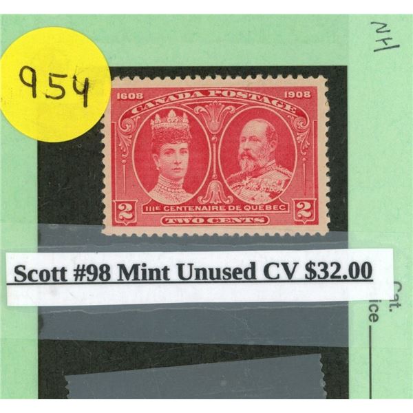 Scott #98 Mint Unused CV $32.00 Stamp.