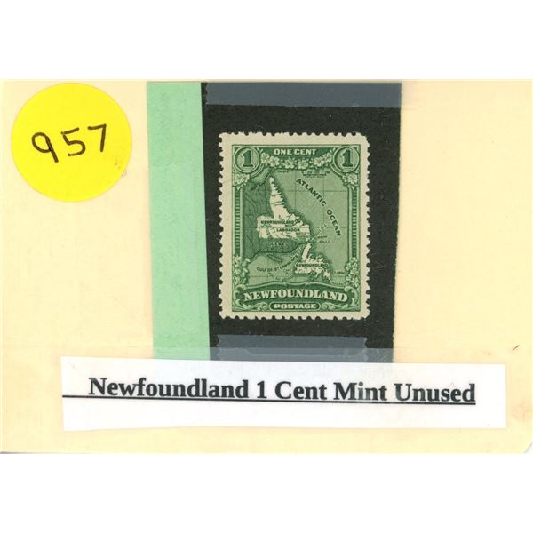 Newfoundland 1 Cent Mint Unused Stamp.