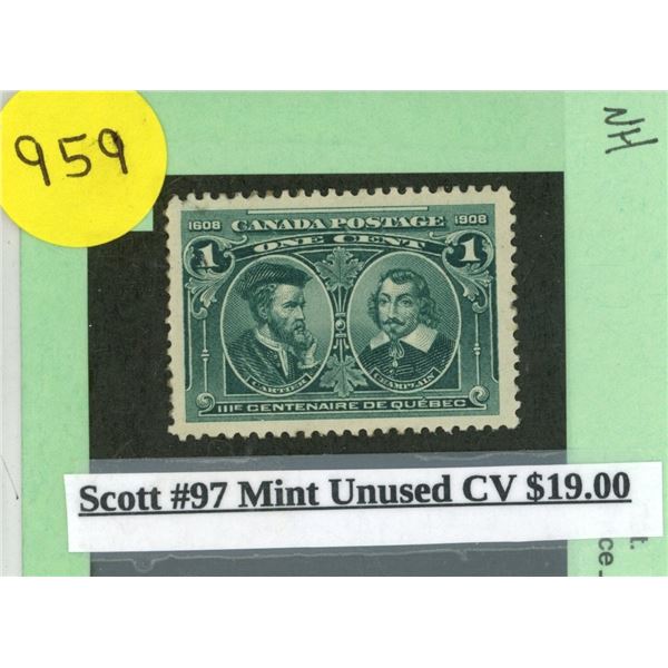 Scott #97 Mint Unused CV $19.00 Stamp.
