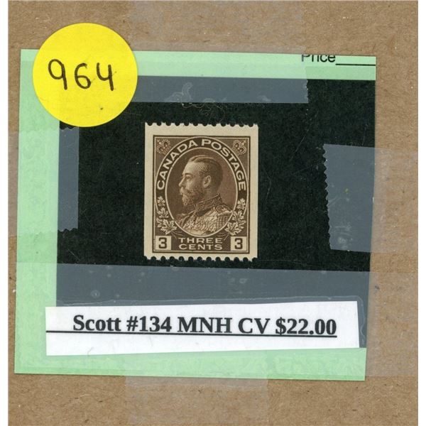 Scott #134 MNH CV $22.00 Stamp.