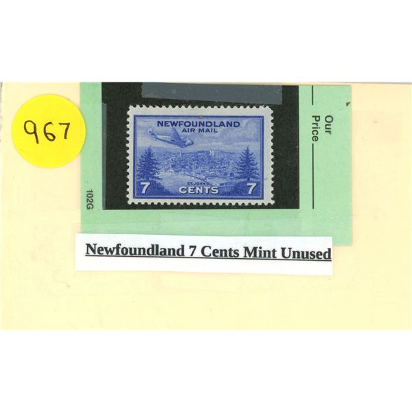 Newfoundland 7 Cents Mint Unused Stamp.