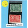 Image 1 : Scott $52, 53 Mint Unused Stamp.