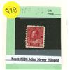 Image 1 : Scott #106 Mint Never Hinged Stamp.