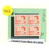 Image 1 : Canada 6 Cents Block of 4 MNH Stamp.