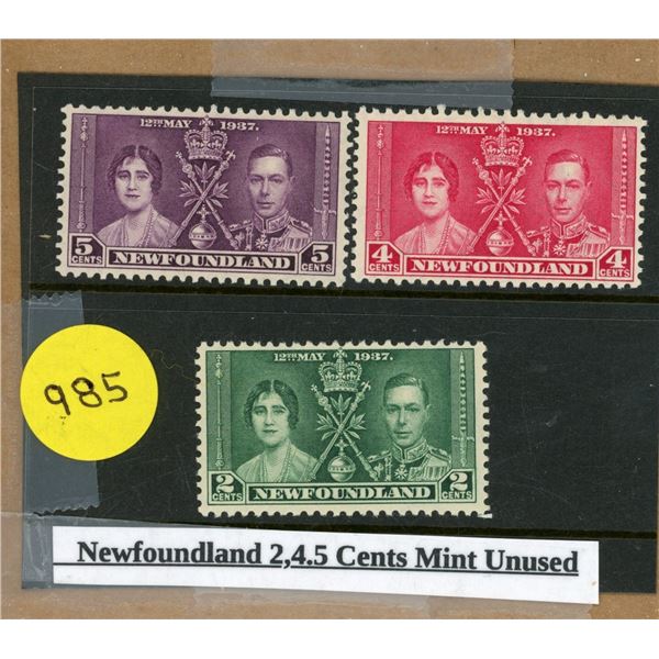 Newfoundland 2, 4.5 Cents Mint Unused Stamp.