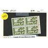 Image 1 : Canada 10 Cents Block of 4 MNH Stamp.