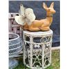 Image 3 : Wicker side table, pot stand & yard decor.