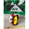 Image 2 : Sask. Roughrider condiment, umbrella table & 13th man flag.