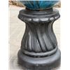 Image 2 : Cement pedestal & glazed bowl bird bath/ planter.