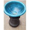 Image 4 : Cement pedestal & glazed bowl bird bath/ planter.