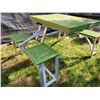 Image 2 : Vintage travel picnic table & chairs. Folds into carrying case.