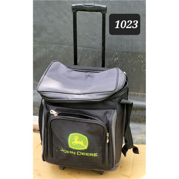 John Deere wheeled cooler tote.