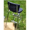 Image 4 : Mid century chrome step stool chair, pull down steps.