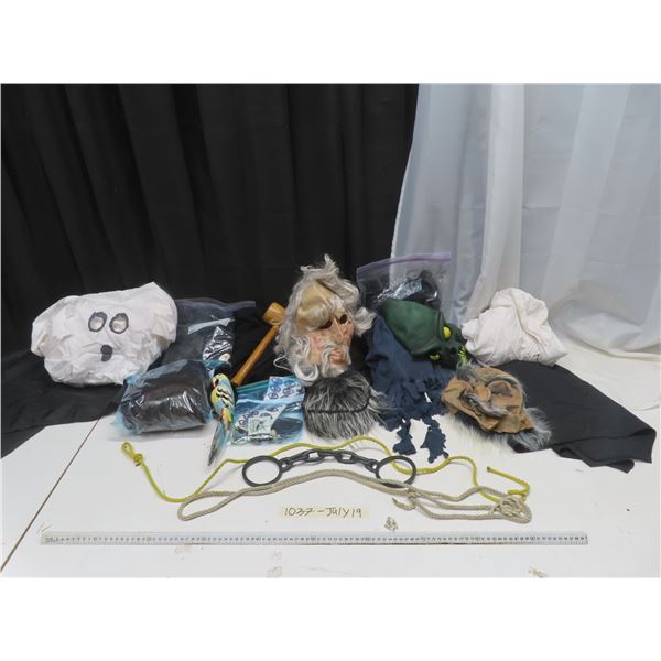 Halloween costumes, masks, judges and props